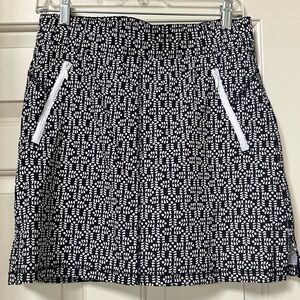 Talbots New With Tags Black and White Patterned Mini Skort